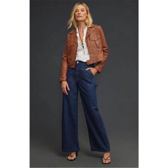 MOTHER Snacks High-Rise Utility Puddle Jeans Size 30 NWT - Picture 1 of 13